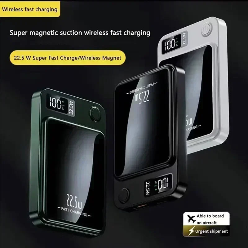 10000 mAh magnetic wireless power bank