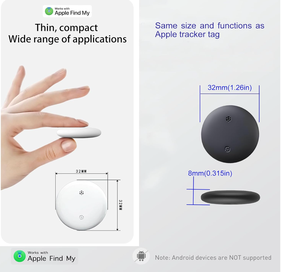 Tracker Intelligent – Compatible Apple Find My (iOS uniquement)